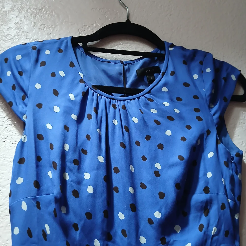 J. crew size 0 Blue Polka Dot with pockets  Dress